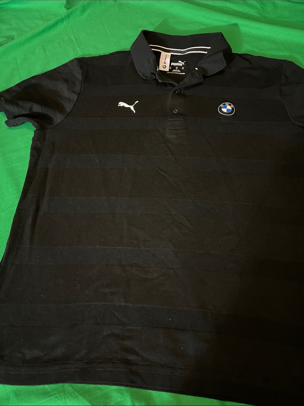 Puma Men’s Black Polo with BMW Logo